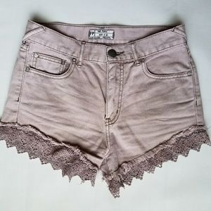 Free people shorts with lace